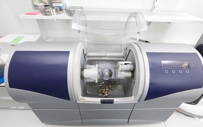 A CEREC milling machine.