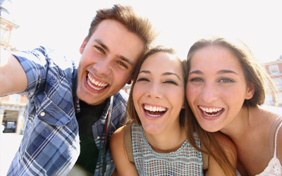 teens smiling white teeth